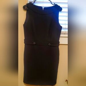 Tory Burch wool blend sheath dress black